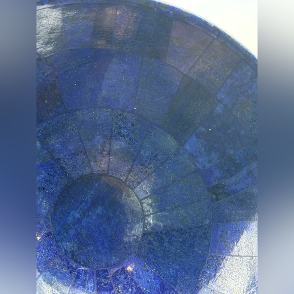 Lapis Lazuli, 8in Bowls. Natural Geniune Lapis Gemstone Mosaic - Picture 12 of 13